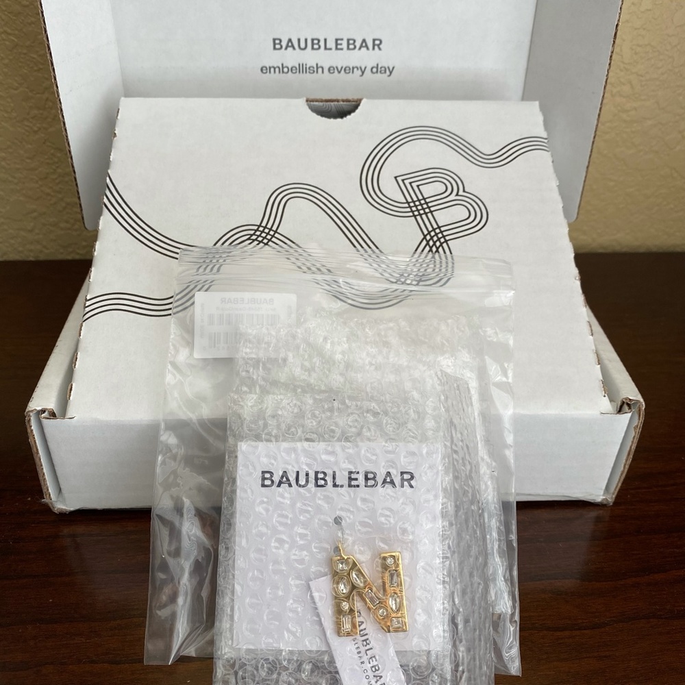 NWT BaubleBar GEM ALPHA CHARM M, N, R - Picture 8 of 8